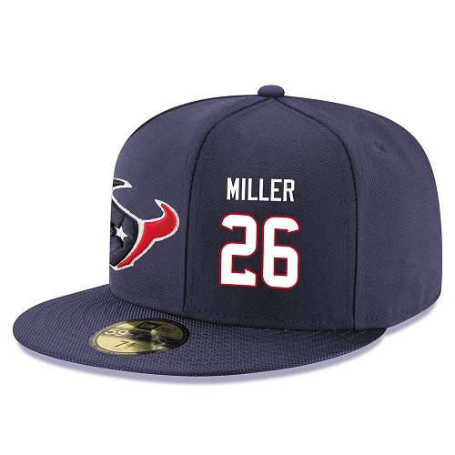 NFL Houston Texans #26 Lamar Miller Stitched Snapback Adjustable Player Hat - Navy/White